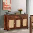 Rattan Solid Sheesham Wood Cane Sideboard