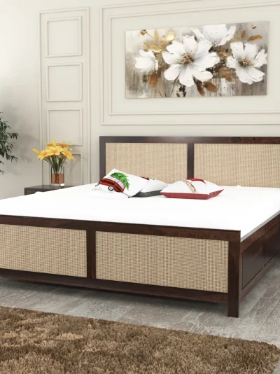 Solid Wood King/Queen Size Bed for Bedroom